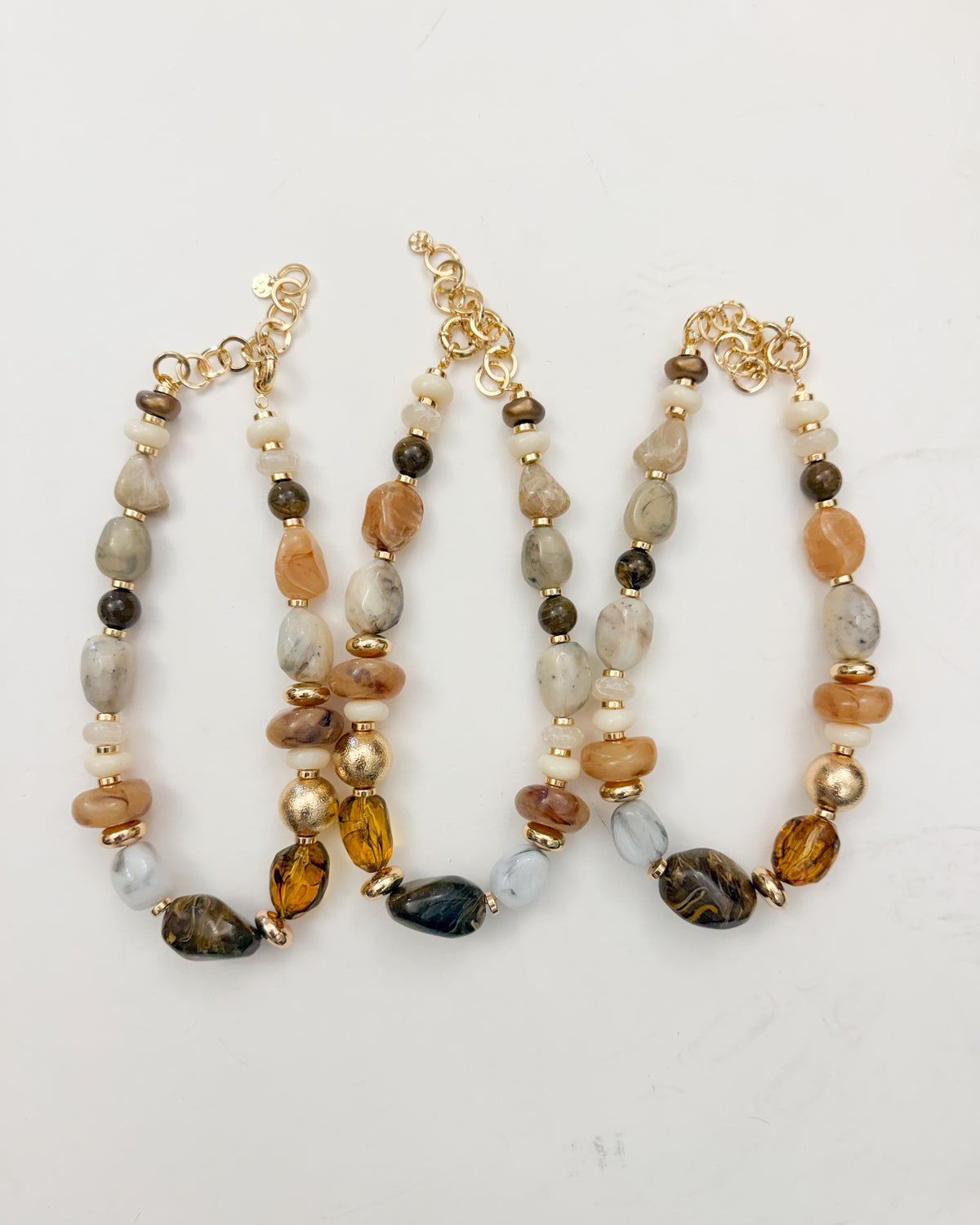Brown tones Chunky Beaded Necklace