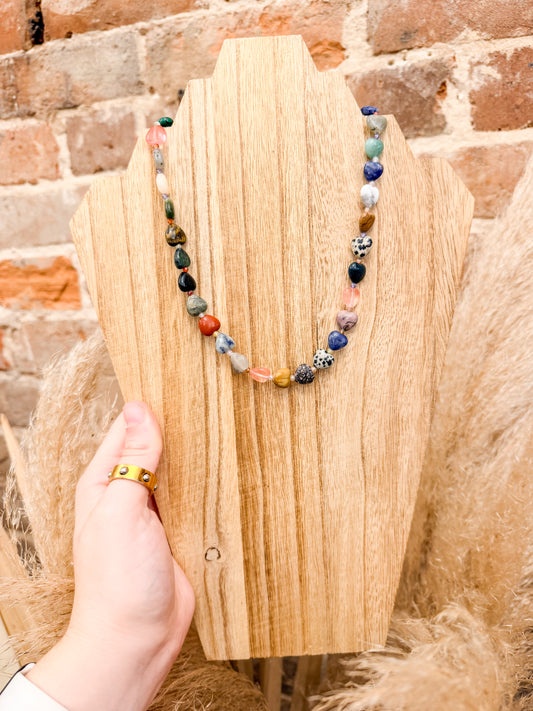 Harper Heart Stone Necklace