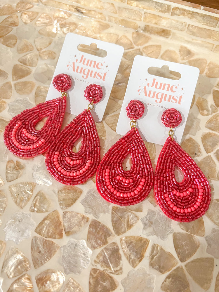 Beaded Teardrop Earrings